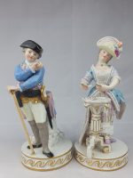 Meissen Time and Patience Pair Figures