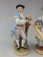 Pair of Meissen Gardeners Man and Woman - Image 3