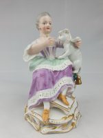 Meissen Girl Feeding Cat - Image 2
