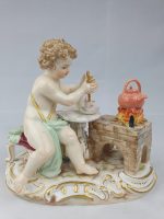Meissen Figure of Hot Chocolate Maker Putti from Series Elements
