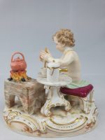 Meissen Figure of Hot Chocolate Maker Putti from Series Elements - Image 3