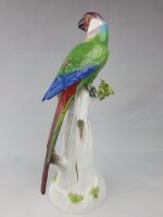 Meissen Parrot Green and Blue Plumage - Image 3