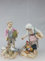 Girl and Boy feeding Chickens and Geese Pink Coats - Image 2