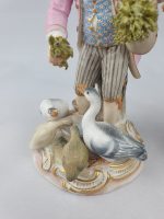 Girl and Boy feeding Chickens and Geese Pink Coats - Image 7