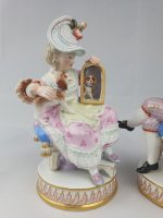 Meissen Pair Figures Boy and Girl with Gun Dog - Image 3