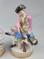 Meissen Pair Figures Boy and Girl with Gun Dog - Image 4