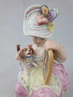Meissen Pair Figures Boy and Girl with Gun Dog - Image 9