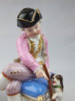 Meissen Pair Figures Boy and Girl with Gun Dog - Image 11