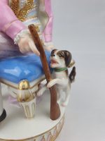 Meissen Pair Figures Boy and Girl with Gun Dog - Image 12