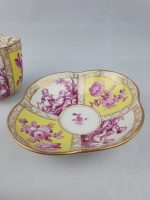 Quatrefoil Cup and Saucer Yellow and Pink - Image 8