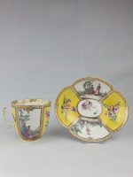 Meissen Quatrefoil Cup and Saucer