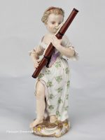 Meissen Girl Playing Bassoon (Girl Orchestra Series)