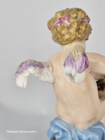 Meissen Cupid Fanning Hearts with Bellows - Image 11