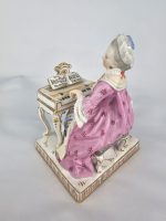 Meissen Woman Seated At Piano (Sense of Hearing) - Image 5